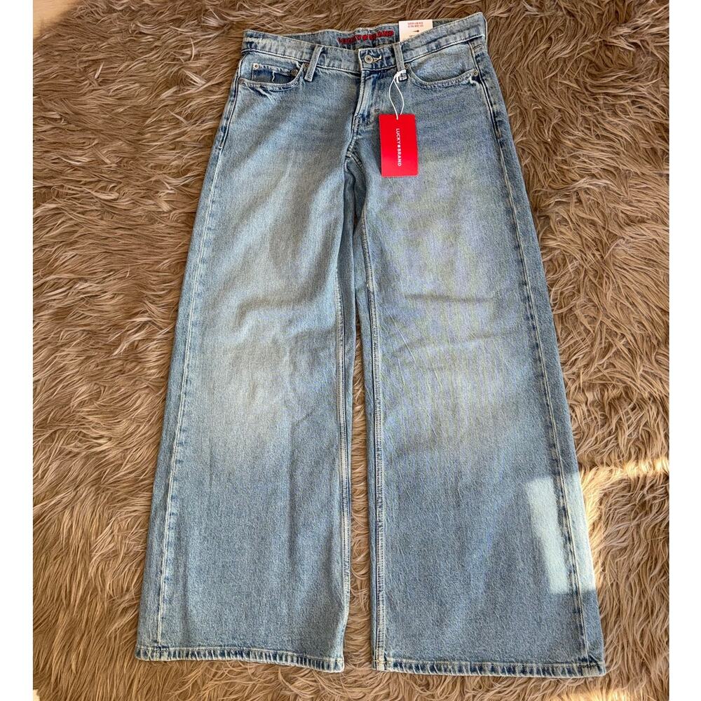 New Lucky Brand Super Low Rise Ultra Wide Leg Jean size 6/28 Women's